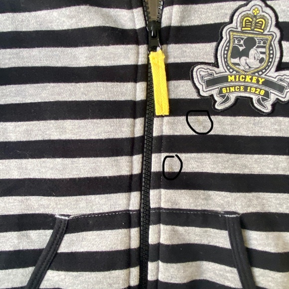 Disney Micky Mouse Zippered Hoodie -Kids Size 8 - Picture 10 of 10